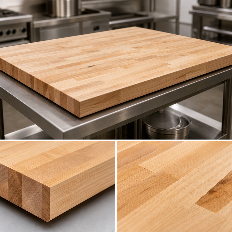 Product image #3 for John Boos 36 x 30-Inch Edge Grain Maple Work Table Top