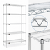 Thumbnail image #3 for EAGLEbrite 5-Tier Stationary Starter Wire Shelving Unit, 72
