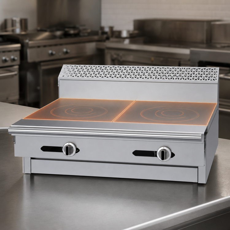 Product image #3 for Garland Cuisine Series Heavy Duty 36-Inch Gas Modular Top with Two 18-Inch Even-Heat Hot Tops