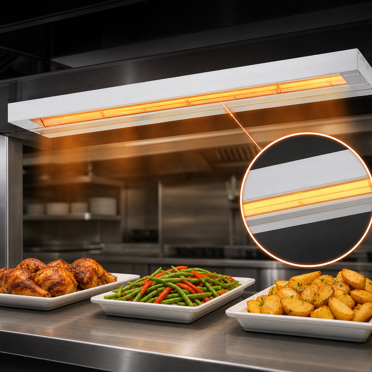 Product image #3 for Nemco 60-Inch Single Lighted Infrared Strip Heat Lamp, 240V