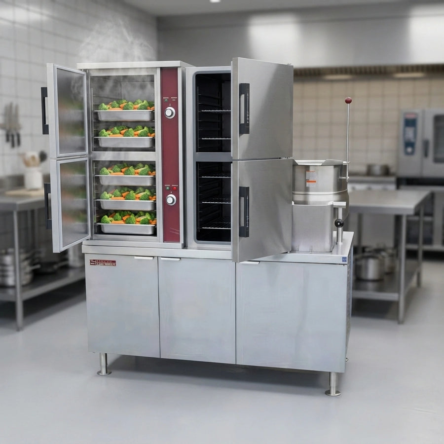 Maximize your kitchen's efficiency by simultaneously preparing diverse dishes in the steamer's dual, independent compartments.
