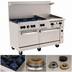 Thumbnail image #3 for Vulcan Endurance Quick Ship 60-Inch Natural Gas Restaurant Range with 6 Open Burners, 24-Inch Manual Griddle and 2 Standard Ovens