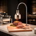 Thumbnail image #3 for Cres Cor Countertop Flexible Arm Carving Station with 250W Infrared Warmer and Maple Cutting Board