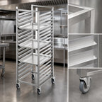 Thumbnail image #3 for Channel Manufacturing 405S Stainless Steel End-Load Bun Pan Rack with Casters, 27-Pan Capacity, 2-Inch Spacing, 20.5 x 26 x 64 Inches