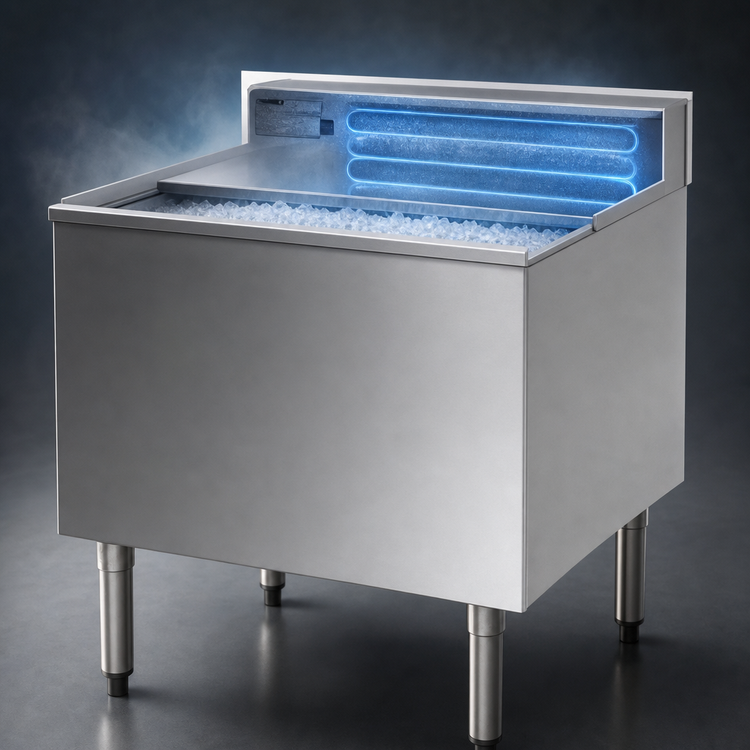 Product image #3 for Eagle Group 2200 Series Underbar Ice Bin/Cocktail Unit with 7-Circuit Cold Plate, 30-Inch W x 24-Inch D, 82 lb Capacity