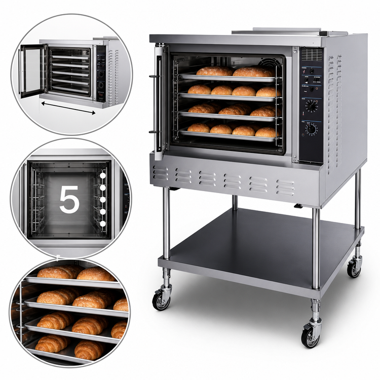 Product image #3 for Lang Strato Series Gas Baker's Depth 1-Deck Commercial Convection Oven, 5-Pan Capacity