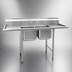 Thumbnail image #3 for Eagle Group 314 Series Two-Compartment Stainless Steel Sink with Right-Hand Drainboard, 24 x 24 x 13-1/2 Inch Bowls