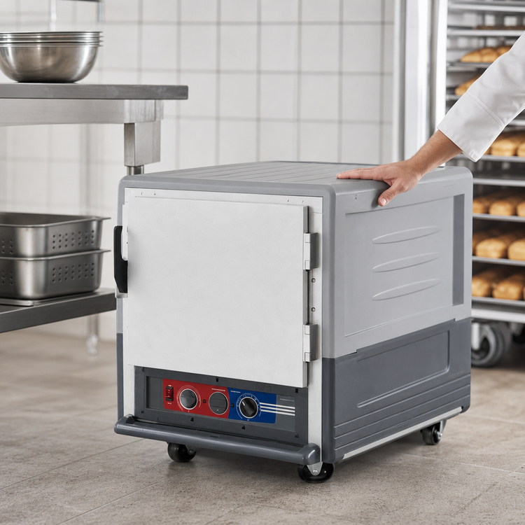 Product image #3 for Metro C5 3 Series Mobile Under Counter Moisture Heated Holding and Proofing Cabinet with Gray Insulation Armour, 10-Pan Capacity