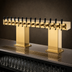 Thumbnail image #3 for Perlick Bridge Tee Countertop Draft Beer Tower, Extra High, 16 Faucets, Glycol-Cooled, Tarnish-Free Brass Finish
