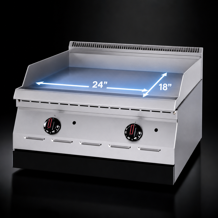 Product image #3 for Garland Designer Series 24-Inch Countertop Gas Griddle with Polished Steel Plate