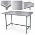 Thumbnail image #3 for Advance Tabco Premium Open-Base Work Table, 48 x 30 Inches, 14-Gauge 304 Stainless Steel Top, Galvanized Legs