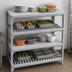 Thumbnail image #4 for Cambro Camshelving Premium 24W x 42L 4-Shelf Vented and Solid Shelf Kit, Speckled Gray