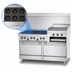 Thumbnail image #3 for Garland US Range U Series 60-Inch Commercial Gas Range with 6 Open Burners, 24-Inch Raised Griddle/Broiler, and 2 Standard Ovens