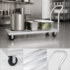 Thumbnail image #3 for Advance Tabco Special Value Series Mobile Aluminum Dunnage Rack, Square Bar, Single Tier, 48 x 20 Inches, 2,100 lb Capacity