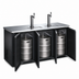 Thumbnail image #3 for Omcan Commercial 3-Section Flat Top Draft Beer Cooler/Kegerator, 73-Inch Wide, 19.6 Cu. Ft.