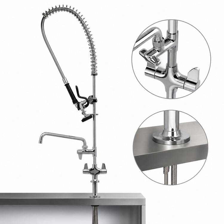 Product image #3 for equip Single-Hole Deck-Mount Pre-Rinse Unit with 14-Inch Add-On Faucet