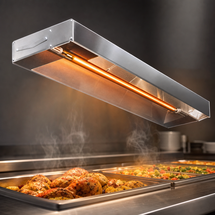Product image #3 for RedHots 48-Inch Single Rod-Type Unlighted Strip Heat Lamp, 240V, 800W, Aluminum