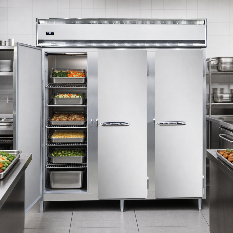 Product image #3 for Continental Refrigerator Designer Line Extra Wide Pass-Thru Three-Section Heated Cabinet