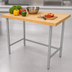 Thumbnail image #4 for Advance Tabco 48-Inch x 24-Inch Maple Top Work Table with Stainless Steel Open Base