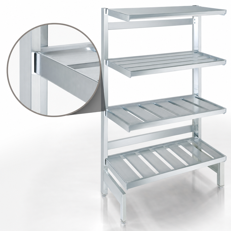 Product image #3 for Channel Manufacturing TT2448 Tubular Cantilever Shelf Section, Aluminum
