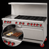 Thumbnail image #3 for American Range 60-Inch Gas Restaurant Range with 12-Inch Left Griddle, 8 Open Burners, and Storage Bases