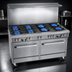 Thumbnail image #3 for Southbend Ultimate 60-Inch Gas Restaurant Range with 8 Open Burners, Standard Oven and Convection Oven