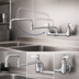 Thumbnail image #3 for T&S Brass B-0266 Commercial Backsplash-Mounted Swivel Base Faucet with 15 Inch Double Joint Swing Nozzle