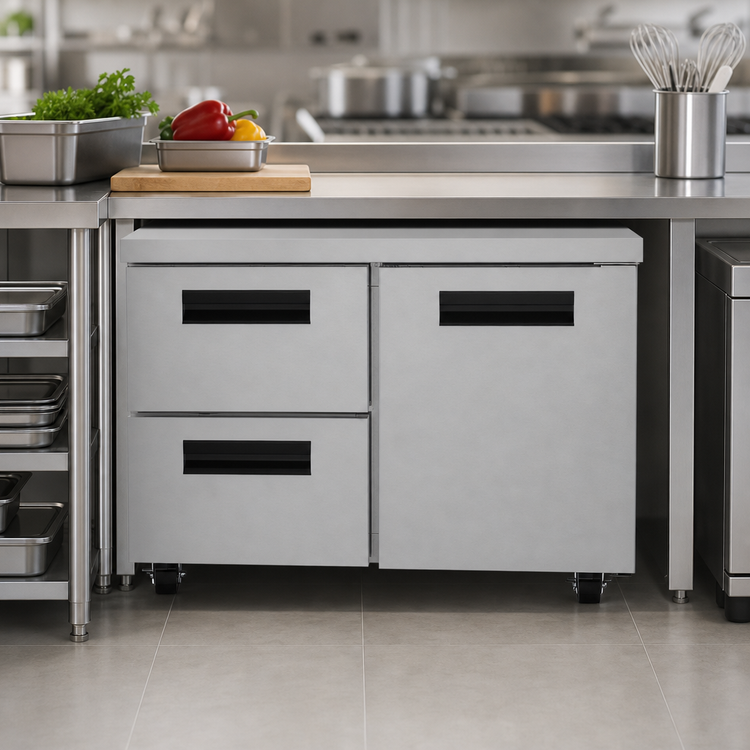Product image #3 for Hoshizaki Steelheart 48-Inch Undercounter Refrigerator with 1 Door and 2 Drawers