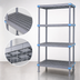 Thumbnail image #3 for Quantum Millenia 30 x 24 x 74-Inch Gray Polymer Shelving Starter Unit with 4 Open Grid Shelves