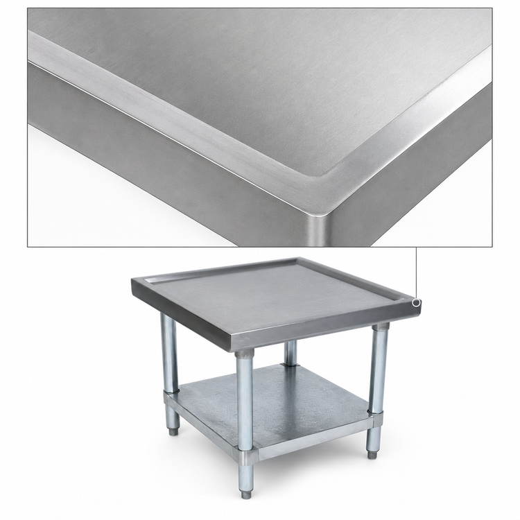 Product image #3 for John Boos Heavy-Duty Stainless Steel Machine Stand with Adjustable Shelf, 30 x 30 x 20-1/4 Inches