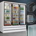 Thumbnail image #4 for Howard-McCray 65 Cu. Ft. Three-Section Bottom-Mount Triple-Pane Glass Door Refrigerator Merchandiser, White
