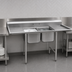 Thumbnail image #3 for Eagle Group 314 Series Two-Compartment Commercial Stainless Steel Sink with Left and Right Drainboards, 72-1/4-Inch Wide