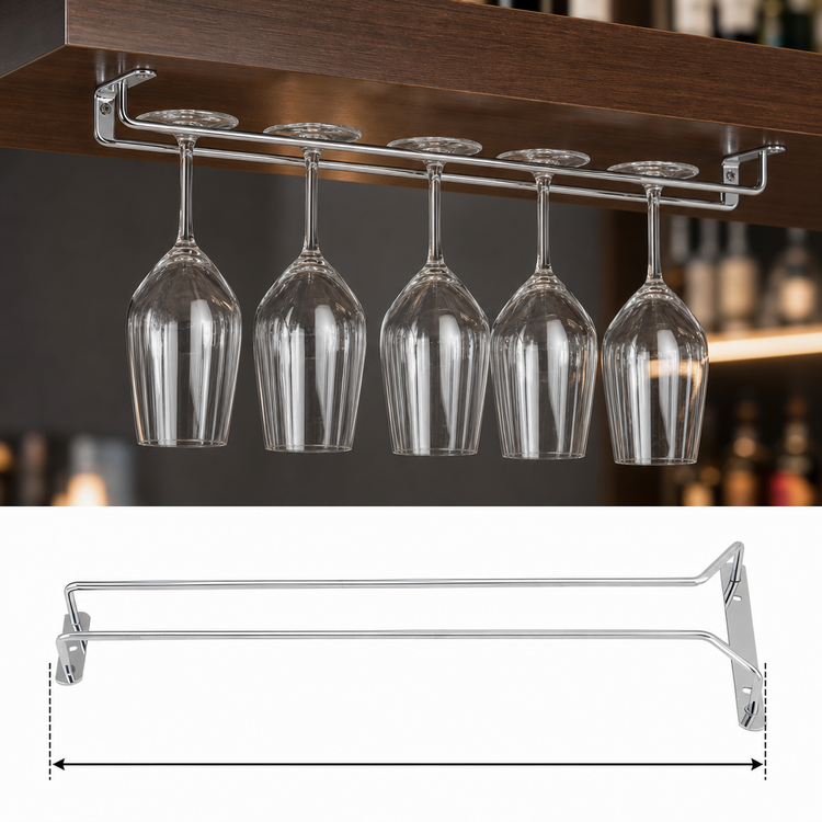 Product image #3 for Winco 16-Inch Chrome-Plated Wire Ceiling-Mount Glass Hanger