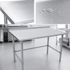 Thumbnail image #3 for John Boos Stallion ST4R1.5-30108GBK 108-Inch Stainless Steel Underbar Work Table, 30-Inch Deep, 1-1/2-Inch Rear Up-Turn, Galvanized Open Base
