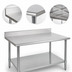 Thumbnail image #3 for BlendPort Deluxe Series 72-Inch x 30-Inch Stainless Steel Work Table with 4-1/2-Inch Backsplash and Adjustable Undershelf