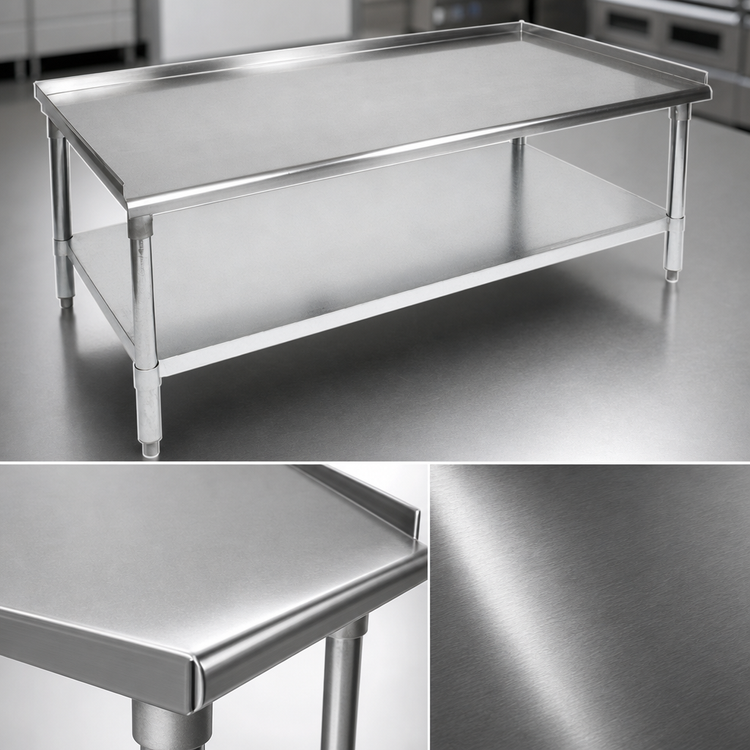 Product image #3 for John Boos GS6-3024SSK-X Stainless Steel Equipment Stand, 24 x 30 x 24 Inches, with 1-1/2 Inch Up-Turn