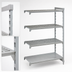 Thumbnail image #4 for Cambro Camshelving Premium 30-Inch x 18-Inch x 64-Inch 4-Tier Add-On Polymer Shelving Unit, Vented and Solid
