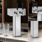 Thumbnail image #3 for Perlick Corporation 4006-2BPC2 Extra-High 2-Faucet Countertop Glycol-Cooled Tee Beer Tower, Polished Chrome