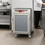 Thumbnail image #3 for Metro C5 C565-SFC-L Half-Height Mobile Heated Holding Cabinet, Clear Glass Door, 17-Pan, Stainless Steel