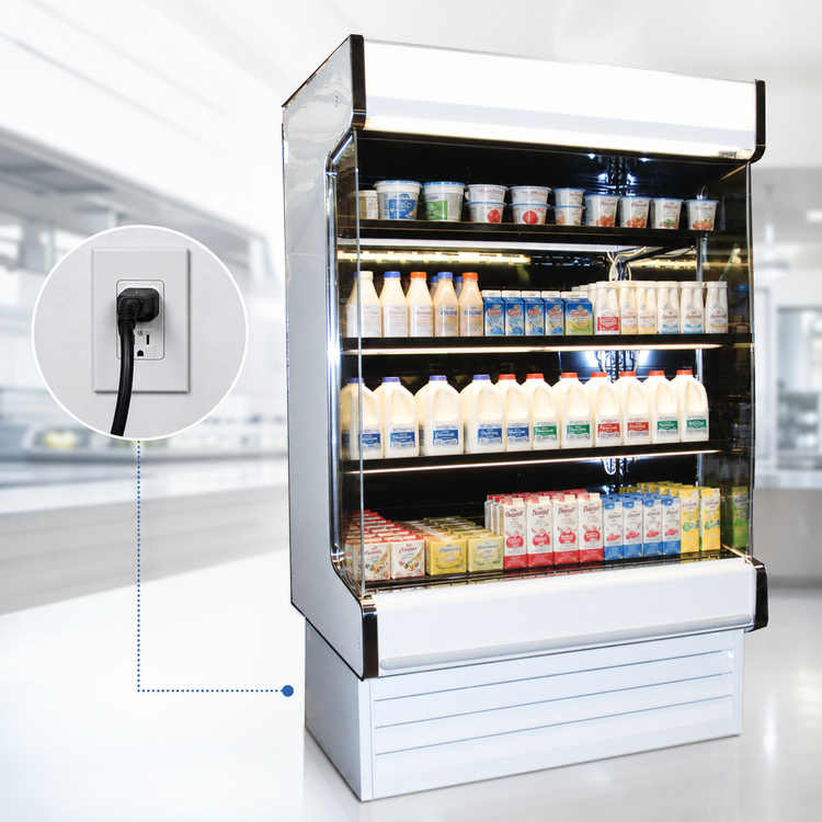Product image #3 for Howard-McCray 35E Series Dairy Open Merchandiser, 75 Inch Self-Contained, 4-Row LED Shelves, White