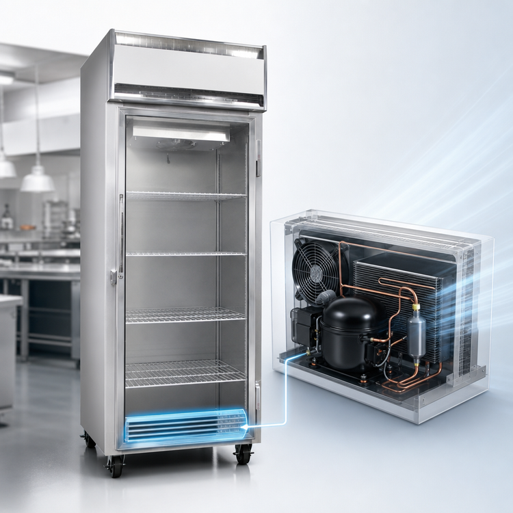 Product image #3 for Continental Refrigerator 1FENSAGD Extra-Wide 1-Section Reach-In Display Freezer with Full-Height Glass Door