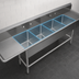 Thumbnail image #3 for John Boos Pro-Bowl 4-Compartment Stainless Steel Sink with Left and Right Drainboards, 14-Inch Deep Bowls