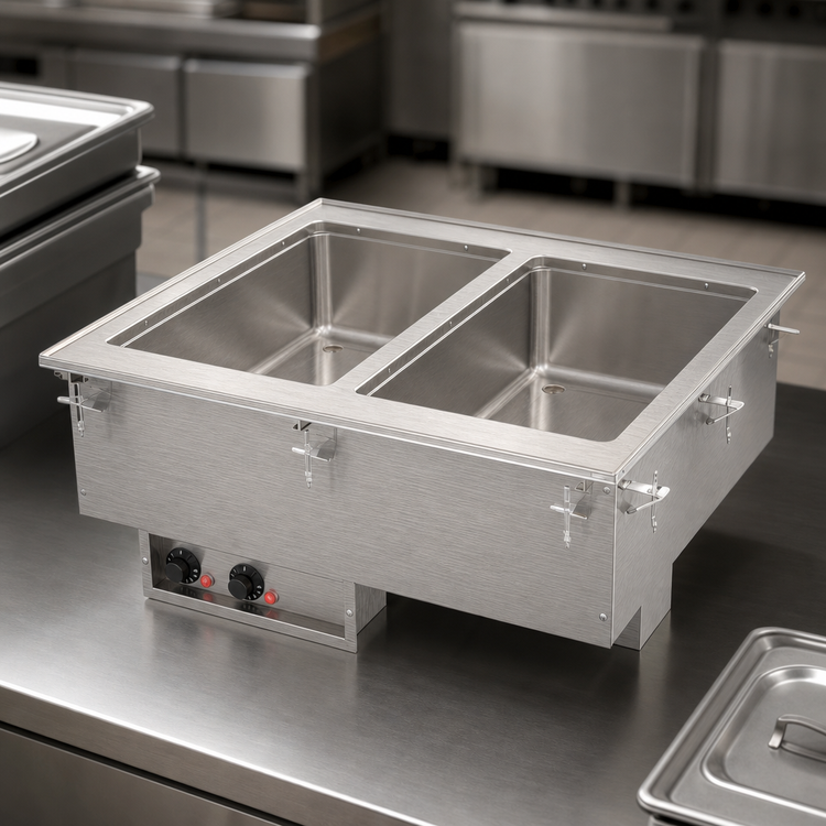 Product image #3 for Vollrath Two-Well Drop-In Electric Hot Food Well Unit, 12 x 20 In. Pan Capacity, Thermostatic, 208V