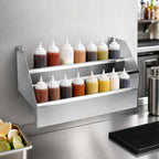 Thumbnail image #3 for Glastender CHOICE C-DR-30 30-Inch Double Stainless Steel Speed Rail with Keyhole Mounting
