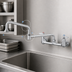 Thumbnail image #3 for T&S Brass 8-Inch Wall Mount Swivel Pantry Faucet with 12-Inch Double Joint Swing Nozzle
