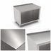 Thumbnail image #3 for John Boos Open Front Cabinet Base Stainless Steel Work Table, 36 Inch x 30 Inch, 1-1/2 Inch Rear Riser