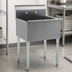 Thumbnail image #3 for Eagle Group One-Compartment Utility Sink, 37-3/8 in. W x 25 in. D, 16-Gauge 430 Stainless Steel, Galvanized Legs
