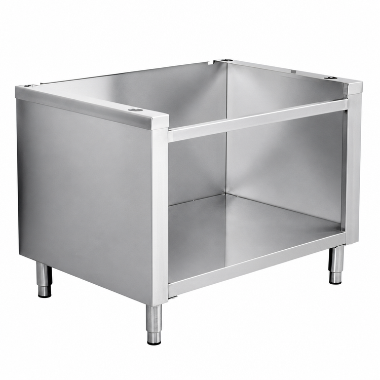 Product image #3 for Omcan Fully Welded Stainless Steel Open Front Cabinet Base for 24-Inch Gas Countertop Ranges