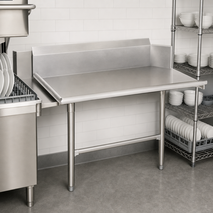 Product image #3 for John Boos Pro-Bowl 36-Inch Straight Clean Dish Table, Right-to-Left Operation, 16-Gauge Stainless Steel