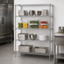 Thumbnail image #3 for Eagle Redi-Pak 4-Tier Stationary Wire Shelving Unit, 48W x 18D x 74H, Zinc Finish